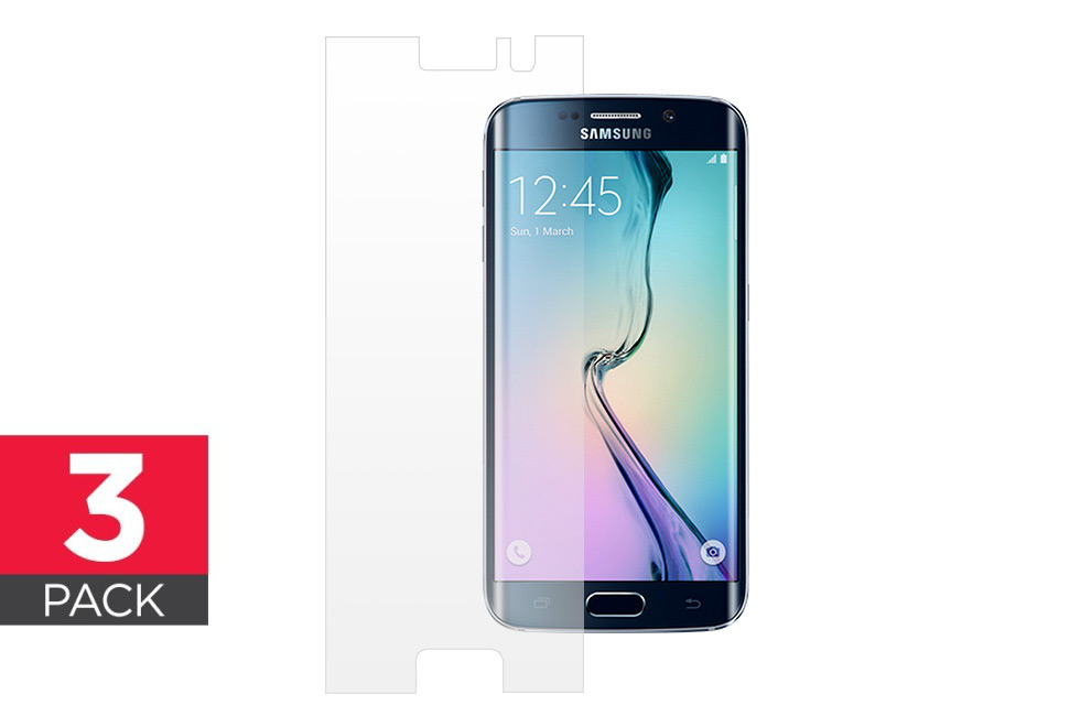 3 Pack Screen Protector for Samsung Galaxy S6 Edge (Non Curved)