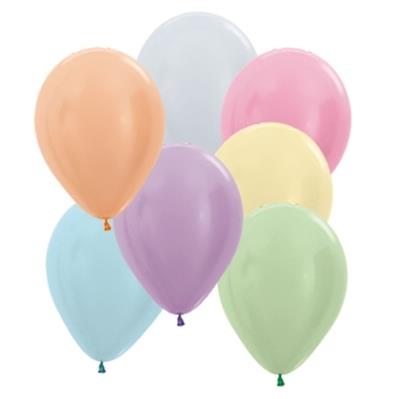 30cm Pearl Satin Assorted Latex Balloons Pack of 25