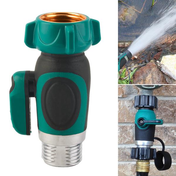 3/4 Inch Garden Hose 1 Way Shut Off Valve Water Pipe Faucet Connector US Standard Thread