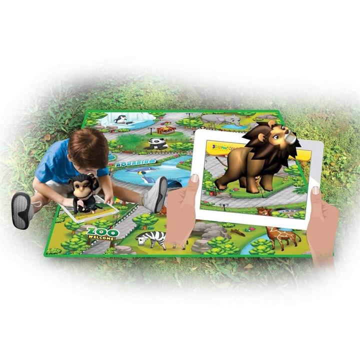 3D Zoo Playmat with Interactive 3D Zoo Animals