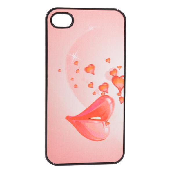 3D Beautiful Kiss Pattern Defender Hard Back Case For iPhone 4 4S