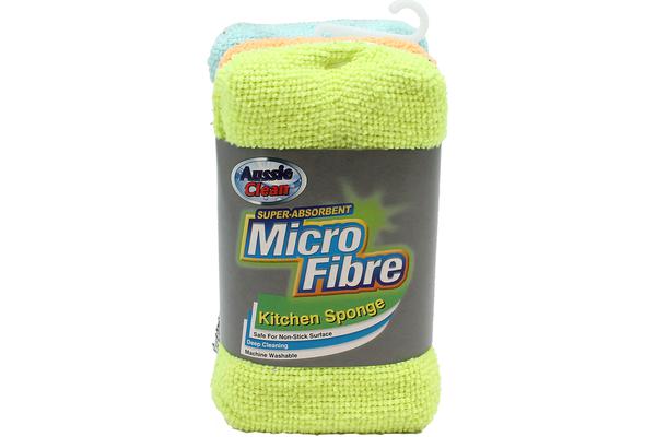 4 x Set of 3 Microfibre Cleaning Sponge