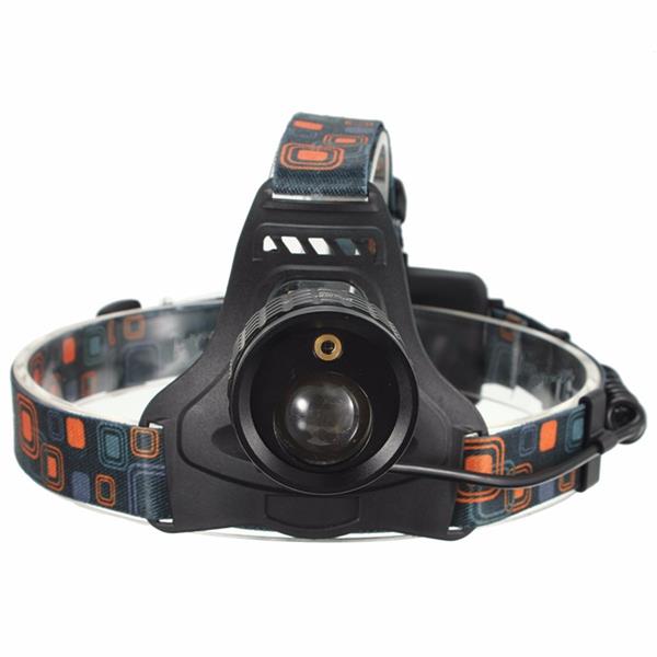 4 Mode LED Zoomable Headlight Headlamp White And Red Laser Light Use 2x 18650 batteries