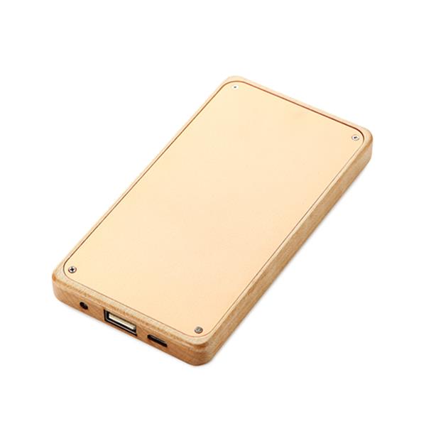 4000mAh Slim Wood Portable Power Bank Backup Battery for Samsung Xiaomi iPhone