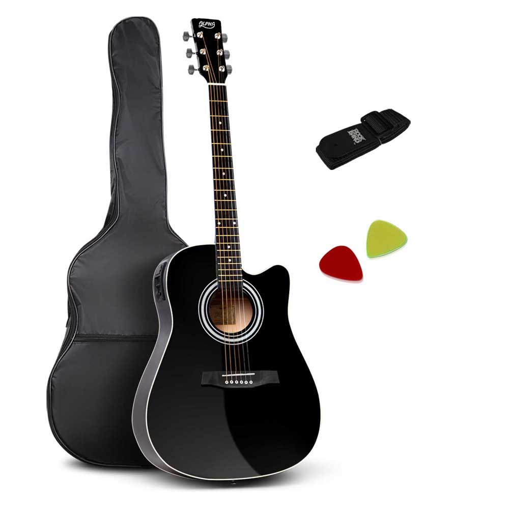 41 5 Band EQ Electric Acoustic Guitar Full Size (Black)