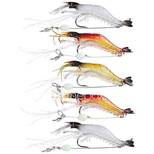 5 pcs Soft Bait Fishing Lures Fishing Hooks Craws / Shrimp Jerkbaits Soft Bait Soft Plastic Silicon Sea Fishing Fly Fishing Bait Casting