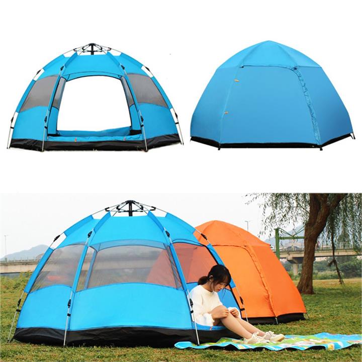 5-8 People Automatic Pop Up Instant Large Tent Waterproof Outdoor Camping Family UV Sunshade Shelter