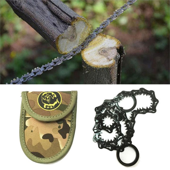 52cm Stainless Steel Outdoor Survival Pocket Chain Saw Multi Functional Camping Fishing Tool