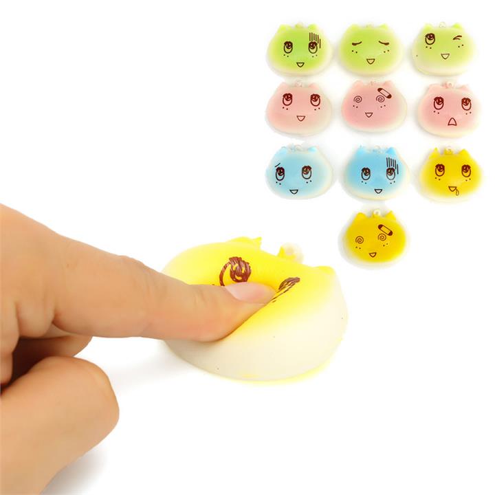 5PCS Newest Cute Funny Kawaii Face Simulate Colorful Cartoon Totoro Squishy Toy Stress Reliever Phon