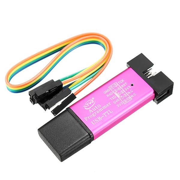 5pcs 5V 3.3V SCM Burning Programmer Automatic STC Download Cable USB To TTL USB To Serial Port Baud Rate 115200 500MA Self-Recovery Fuse CH340 + SCM C