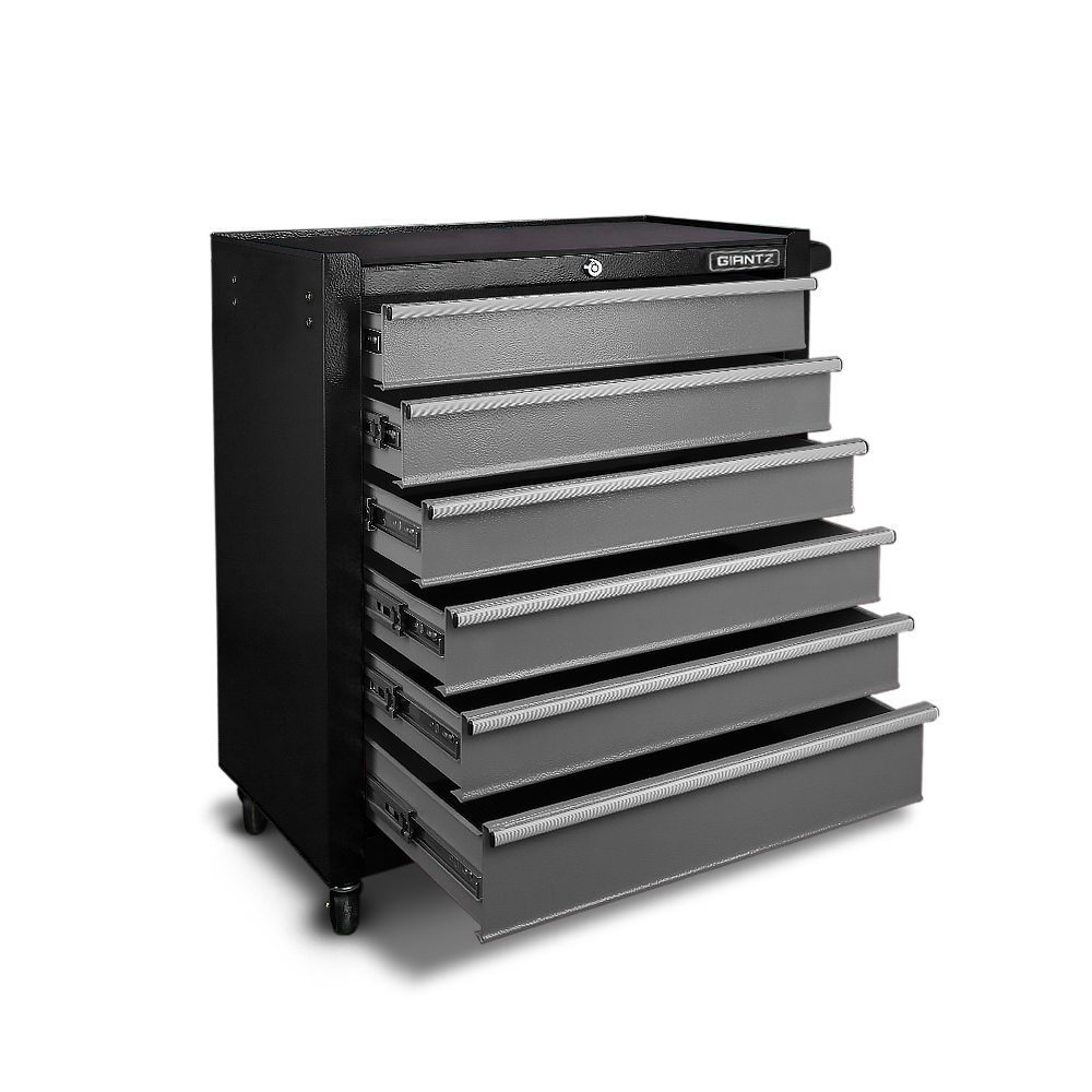 6-Drawer Tool Trolley (Black/Grey)