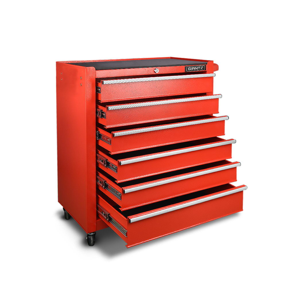 6-Drawer Tool Trolley (Red)