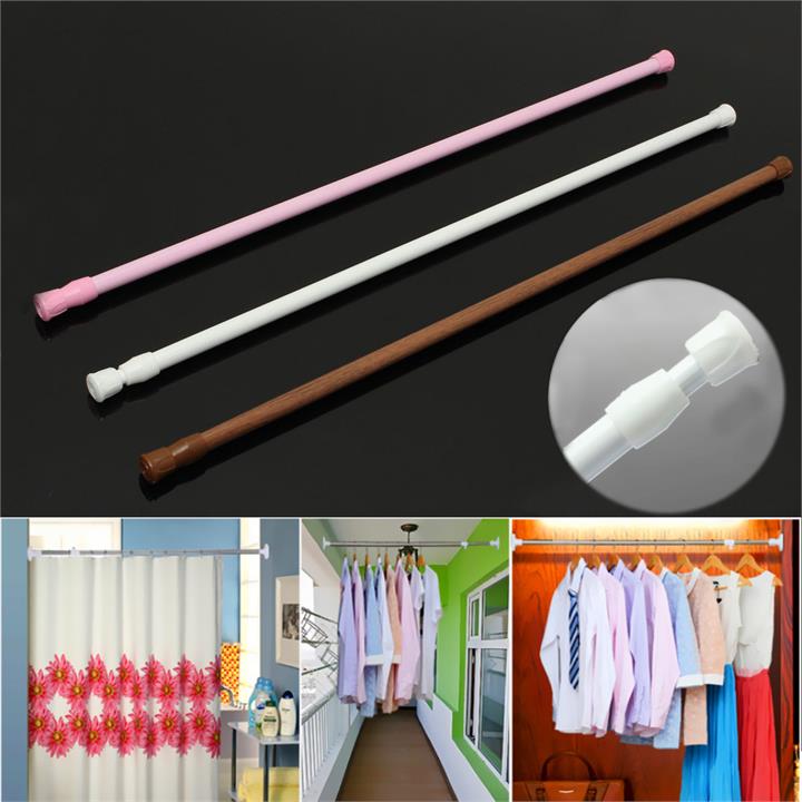 60-110cm Extendable Adjustable Spring Tension Curtain Rod Pole Telescopic Pole Shower Curtain Rod