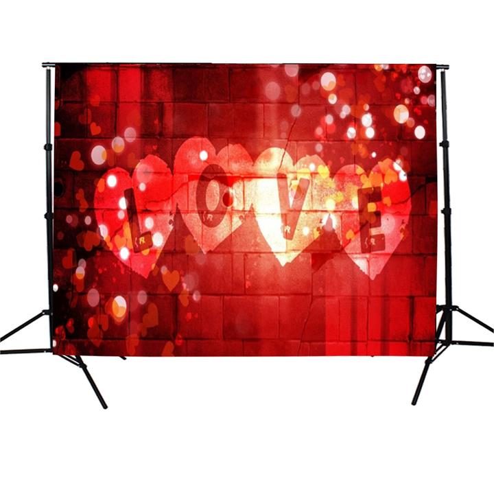 7x5FT Valentine's Day Love Hearts Photography Backdrop Studio Photo Background