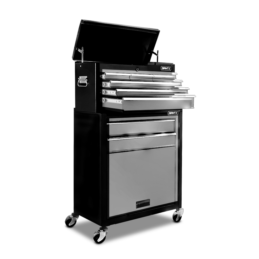 8-Drawer Tool Trolley (Black/Grey)