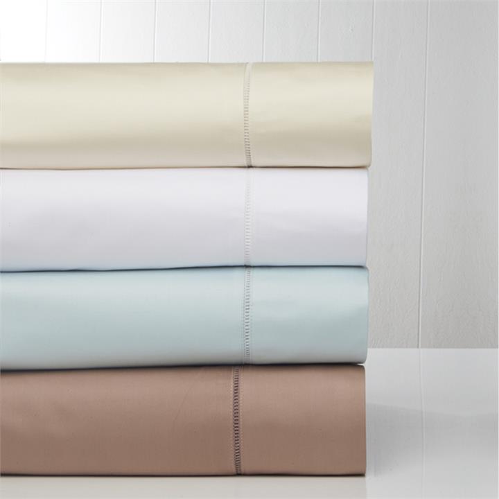 800TC Cotton Sateen Sheet Set Cream Queen