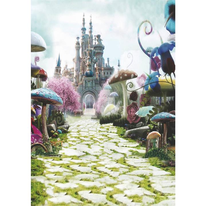 90x150CM 3x5FT Fairy Tale Mushroom Castle Vinyl Studio Photography Backdrop Props Background