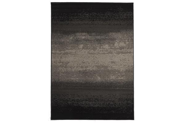 Abstract Modern Black Grey Rug 230x160cm