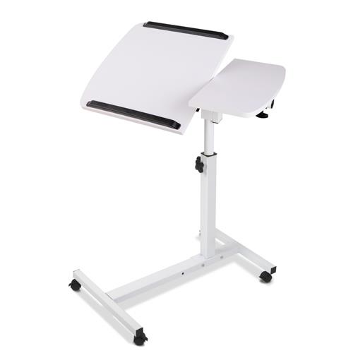 Adjustable Mobile Laptop Desk Laptop Notebook Computer iPad White