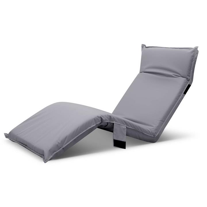 Adjustable Outdoor Sun Lounge Portable Beach Chair Fully Foldable Floor Sofa Recliner Chaise Pool Bed Grey