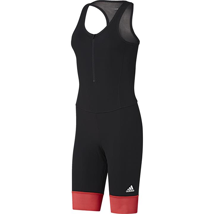 adidas Women's Adistar Bodysuit - Black/Red - XS - Black/Red