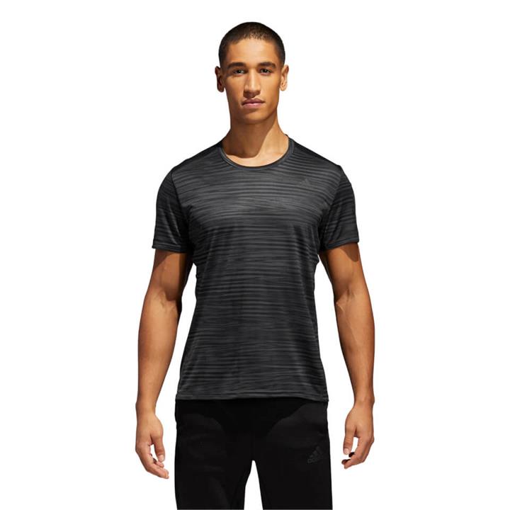 adidas Men's Response Print Running T-Shirt - Black/Carbon - XL - Black/Carbon