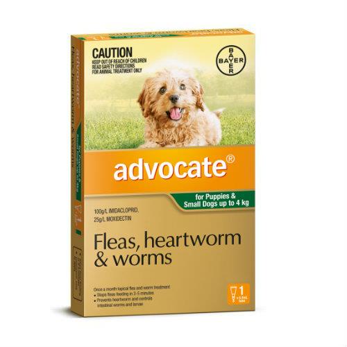 Advocate Puppies and Small Under 4kg Green 1 pack