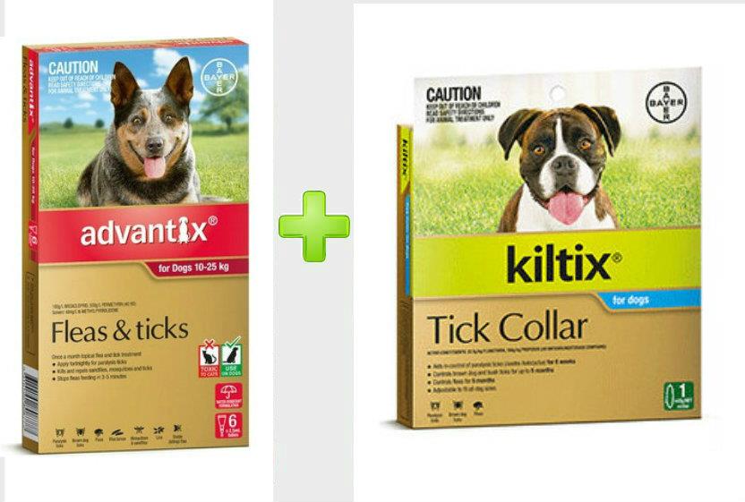 Advantix and Kiltix Bundle for Large 10-25kg Red