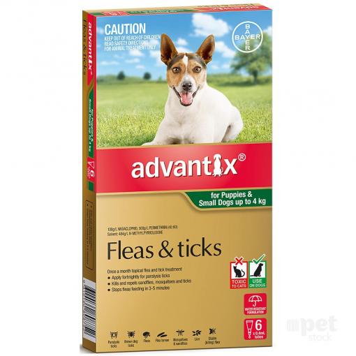 Advantix - Flea and Tick Treatment for Dogs <4kg