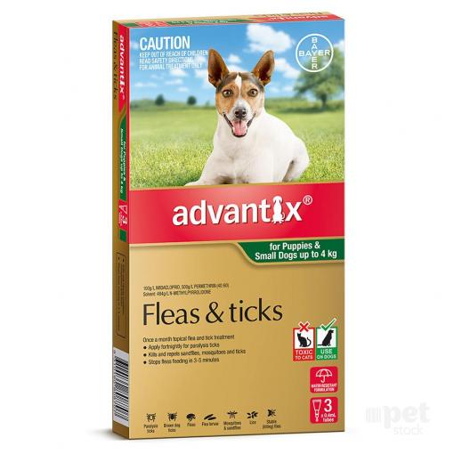 Advantix - Flea and Tick Treatment for Dogs <4kg