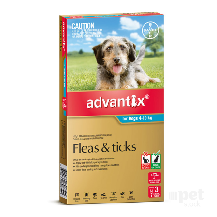 Advantix - Flea and Tick Treatment for Dogs 4kg - 10kg