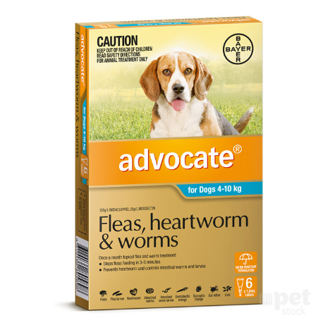 Advocate - Flea and Worm Treatment for Dogs 4kg - 10kg