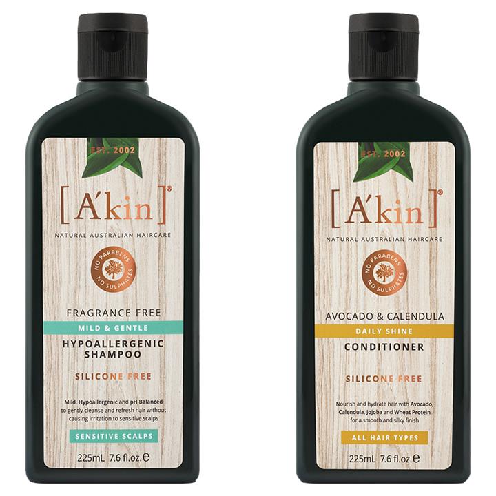 A'kin Hair Care Duo Pack - Normal Hair 2 x 225ml