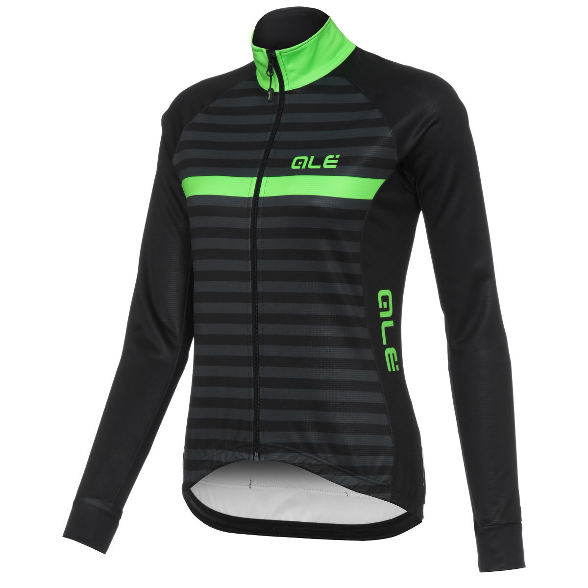 Alé - Women's Riviera Jacket - L Black/Fluo Green