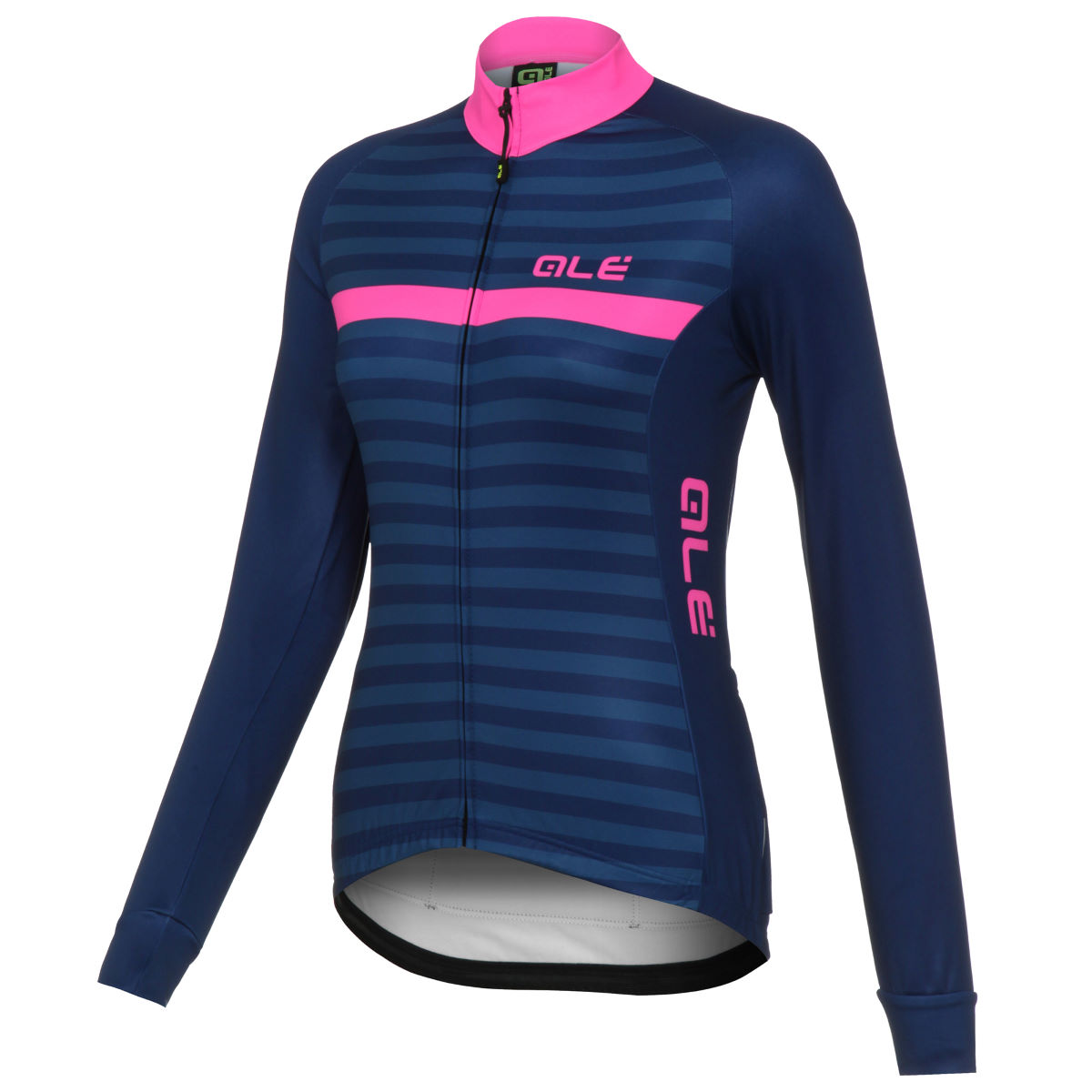 Alé Women's Riviera Long Sleeve Jersey - M Blue/Fluo Pink