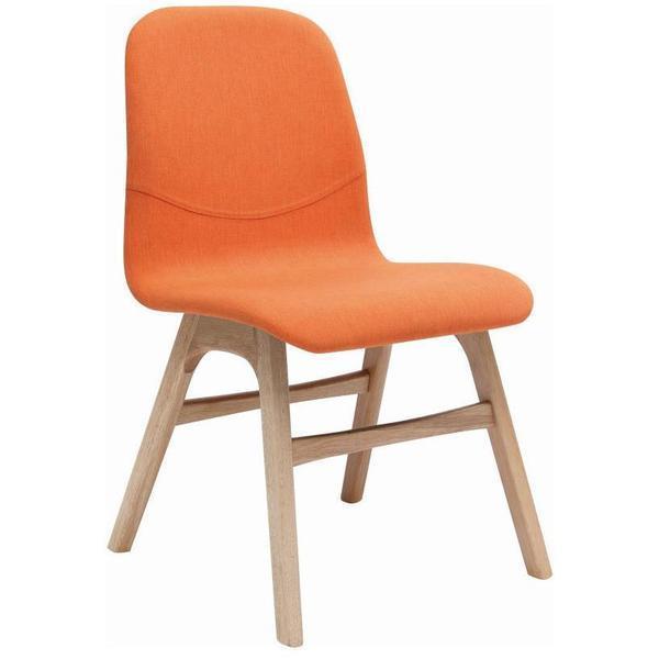 Alyssa Dining Chair | Oak + Tangerine