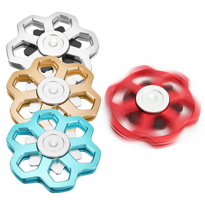 Aluminum Alloy Rotating Snowflake Shape Fidget Hand Spinner ADHD Autism Reduce Stress Toys