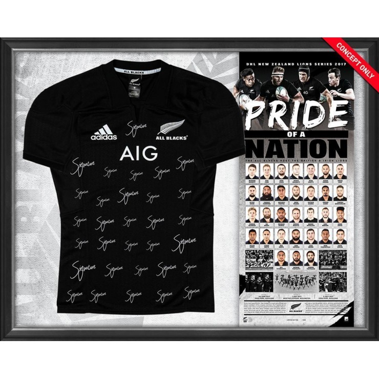 All Blacks 2017 Framed Team Signed Jersey