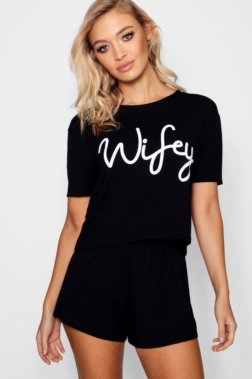 Amy Wifey Bridal T-shirt And Shorts PJ Set