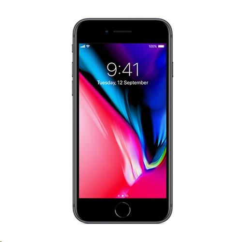 Apple iPhone 8 64GB A1863 With Tempered Glass Screen Protector for iPhone 8 - Space Gray