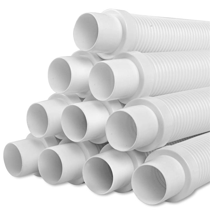 Aquabuddy 10 x 1m Pool Cleaner Hose Durable EVA Spare Lengths 'Baracuda' Compatable White