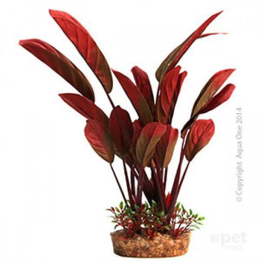 Aqua One Silk Plant - Purple Echinodorus - Large