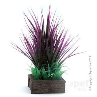 Aqua One Planter Box Square - Red Grasses 11.3 x 9 x 22.5cm