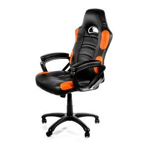 Arozzi Aro-Enzo-Or Black & Orange Enzo Adjustable Ergonomic Motorsports