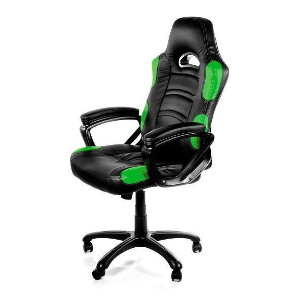 Arozzi Aro-Enzo-Gn Black & Green Enzo Adjustable Ergonomic Motorsports Inspired