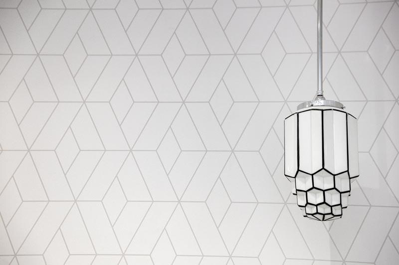 Art Deco Inspired Warm Grey Wallpaper