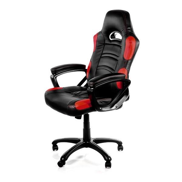 Arozzi Enzo Adjustable Gaslift Ergonomic Desk Chair - Black/Red