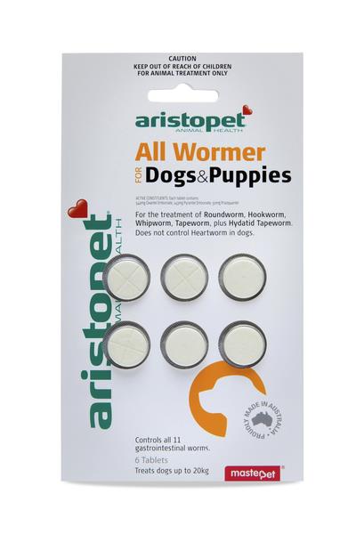 Aristopet All Wormer for Dogs & Puppies 6 pack