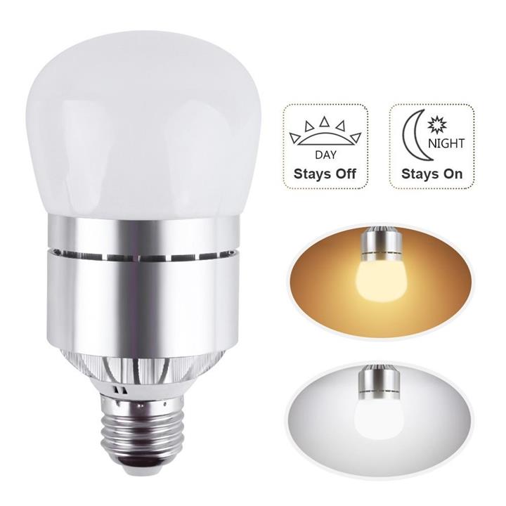 ARILUX E27 12W Dusk to Dawn Automatic on&off LED Sensor Light Bulb for Yard Porch Patio AC85-265V