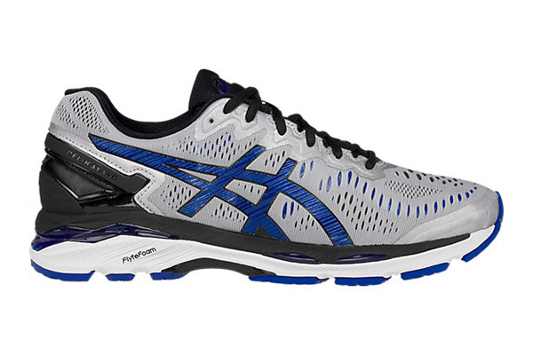 ASICS Men's Gel-Kayano 23 (Silver/Imperial/Black, Size 8)